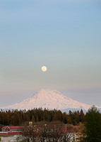 Mt Rainier, Moon Portrait